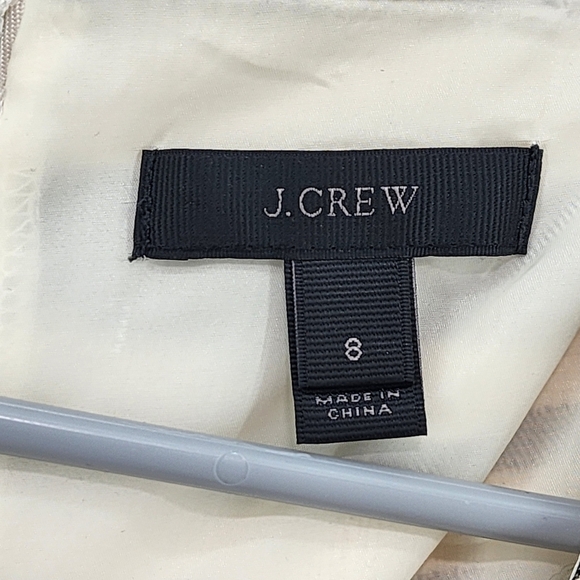 J. Crew Women's Cotton Stripes Cap Sleeves Sheath Preppy Dress - 8 - Picture 3 of 6